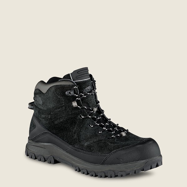 Mens Red Wing Trbo - 5-inch Waterproof Safety Toe - Hiking Boots Black - DKY348152